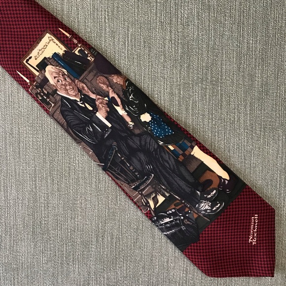 EUC Vintage 1995 100% Silk Norman Rockwell Necktie - Picture 1 of 7